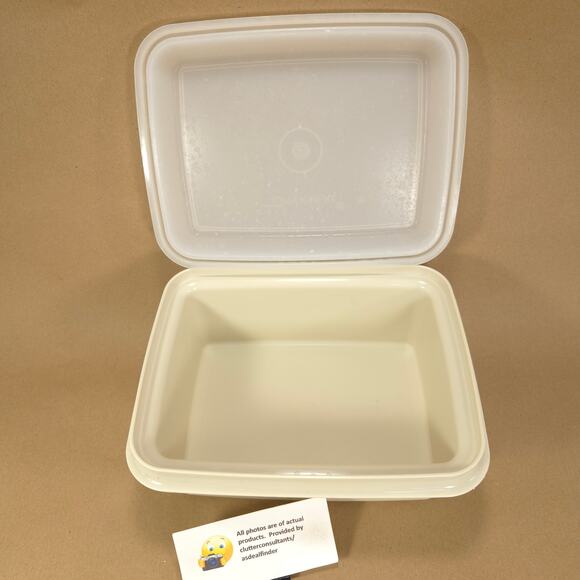 Tupperware Bundle Pack N Carry #1254 #1229 Small Snack Cup #670 Keeper Almond - Picture 3 of 8